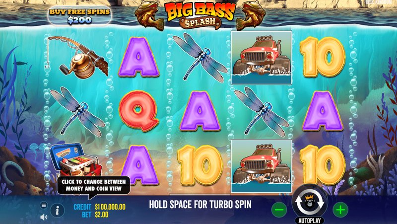 Image: Big Bass Splash Demo kostenlos spielen und Bewertung der Pragmatic Slot Maschine